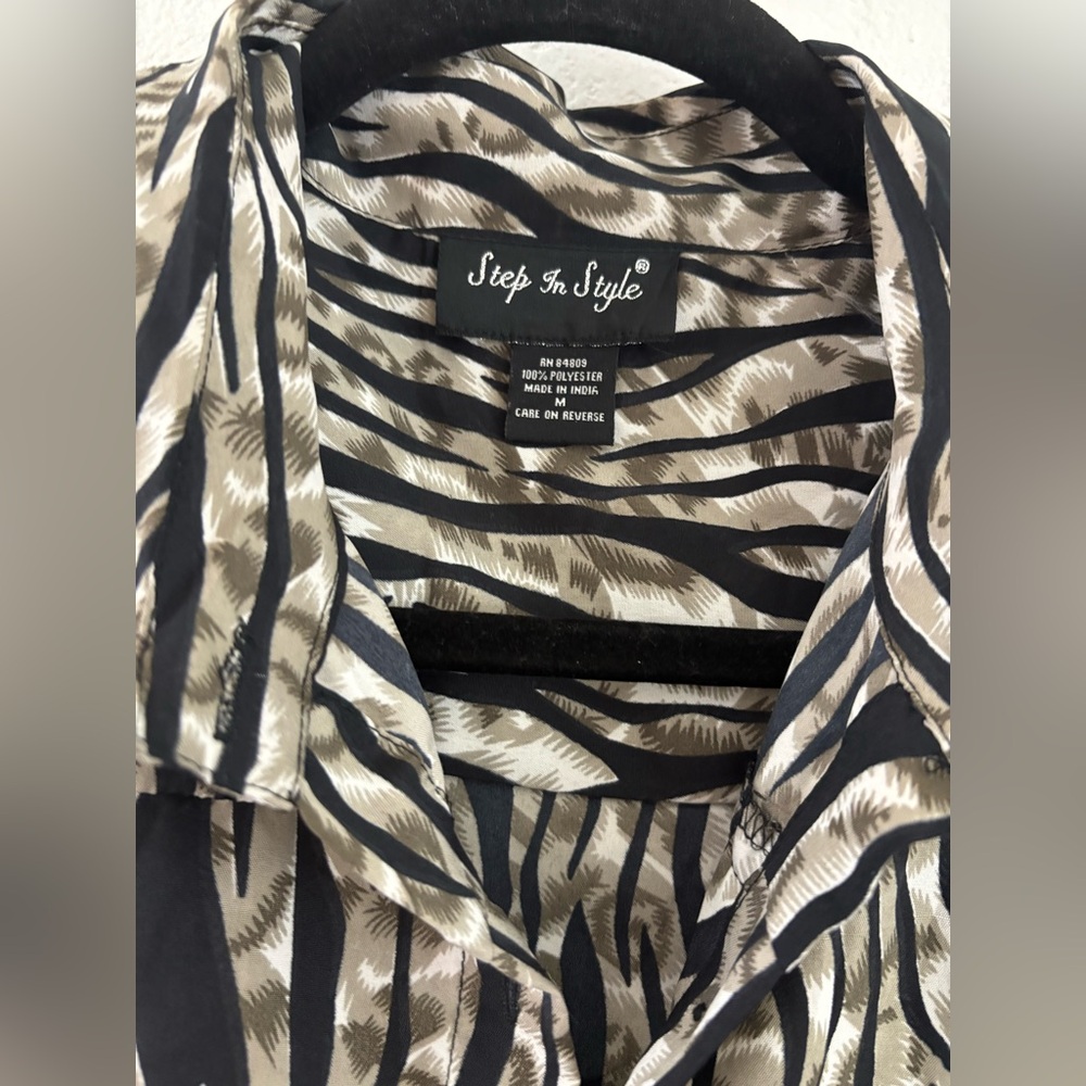 Step in Style asymmetric lagenlook tunic with a patchwork print size M - Picture 5 of 8